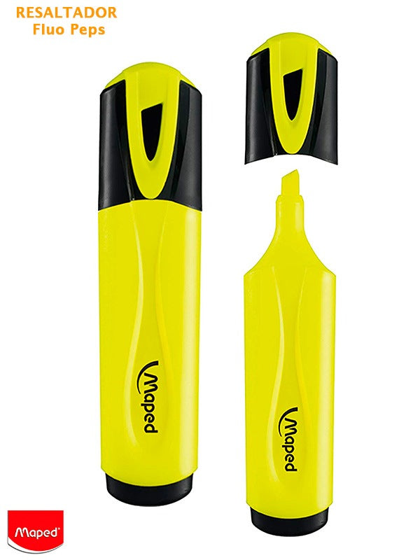 Maped Fluopeps Classic Highlighter Yellow Pack - Al Masam Stationery LLC