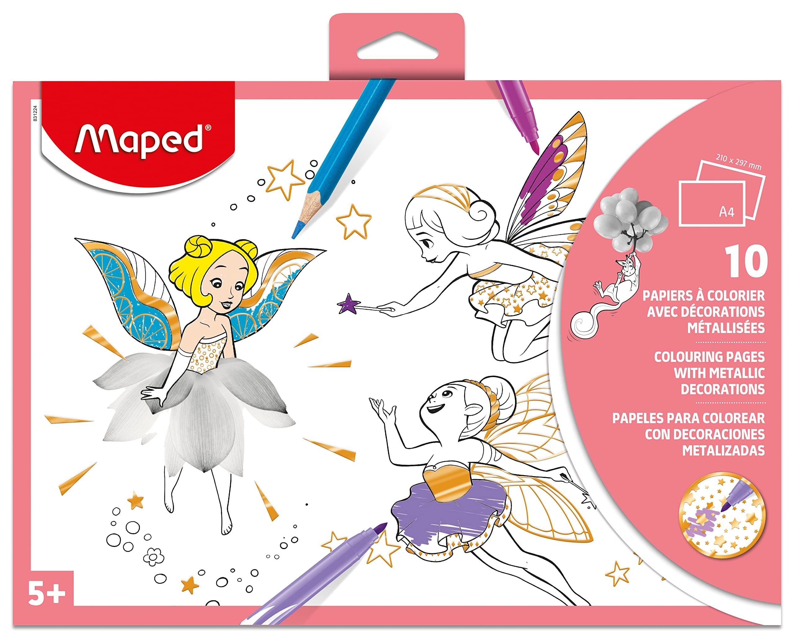 Maped Photo Colouring Metalized Paper 10 Pcs - Al Masam Stationery LLC