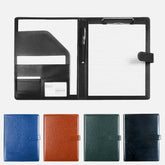 ELMAS Executive Black Leather Padfolio Organizer - Al Masam Stationery LLC