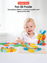 ELMAS 3D Wooden Puzzles Educational Cartoon Animals Toys - Al Masam Stationery LLC