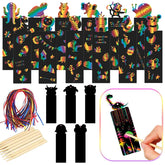 ELMAS: 12pcs Magic Scratching Bookmarks for Kids Fun - Al Masam Stationery LLC
