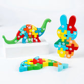ELMAS Montessori Wooden Toddler Puzzles for Kids - Al Masam Stationery LLC