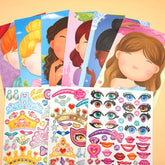 ELMAS Cute Cartoon Face Puzzle DIY Sticker Book Set - Al Masam Stationery LLC