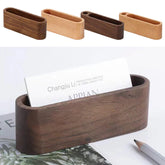 ELMAS Wooden Business Card Holder with Pen & Memo Stand - Al Masam Stationery LLC