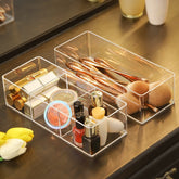 ELMAS Clear Acrylic Makeup Layered Storage Box Compartment - Al Masam Stationery LLC