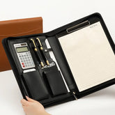 ELMAS Executive Leather A4 Portfolio Organizer Folder - Al Masam Stationery LLC