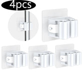 ELMAS Mop Hanger 4 Pack Broom Holder Wall Mount Storage - Al Masam Stationery LLC