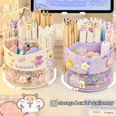 ELMAS Kawaii Rotating Pen Holder & Stationery Organizer Box - Al Masam Stationery LLC