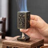 ELMAS Elegant Square Incense Burner for Home Aromatherapy - Al Masam Stationery LLC