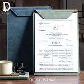 ELMAS Premium Leather A4 Clipboard Folder with Logo - Al Masam Stationery LLC