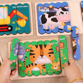 ELMAS Montessori Baby Wooden Puzzle Toys for 2-3 Years - Al Masam Stationery LLC