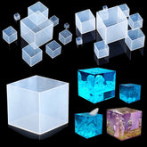 ELMAS Large Clear Silicone Cube Molds for DIY Resin Casting - Al Masam Stationery LLC