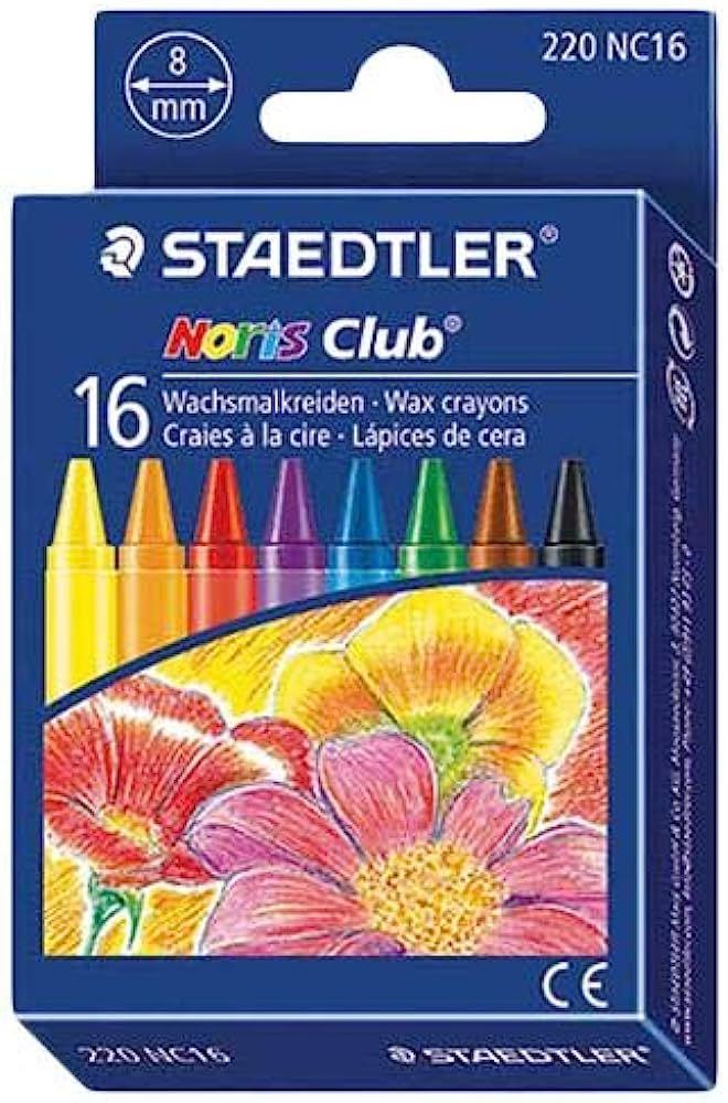 Staedtler Noris Club Wax Crayon St St=1 16col - Al Masam Stationery LLC