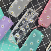 ELMAS Kawaii Daisy Transparent Pencil Case for Students - Al Masam Stationery LLC