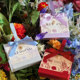 ELMAS 10/30/50Pcs Flower Wedding Boxes With Ribbons - Al Masam Stationery LLC