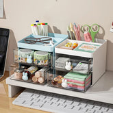 ELMAS Small Desktop Organizer with Drawer for Office & Makeup - Al Masam Stationery LLC
