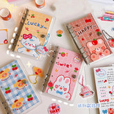 ELMAS Kawaii PVC Loose-leaf Notebook Cover DIY Journal - Al Masam Stationery LLC