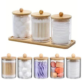 ELMAS Storage Organizer Holder Canister Jars for Cotton Rounds - Al Masam Stationery LLC