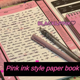 ELMAS Milk Salty Black Pink B5 Tearable Kawaii Notebook - Al Masam Stationery LLC