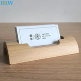 ELMAS Wooden Business Card Box Minimalist Office Holder - Al Masam Stationery LLC