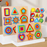 ELMAS Colorful Wooden Montessori Puzzles for Toddlers - Al Masam Stationery LLC