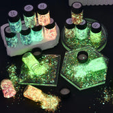 ELMAS Glow-in-the-Dark Glittering Hexagon Resin Pigment - Al Masam Stationery LLC