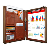 ELMAS Premium Multifunctional A4 Leather Conference Organizer - Al Masam Stationery LLC