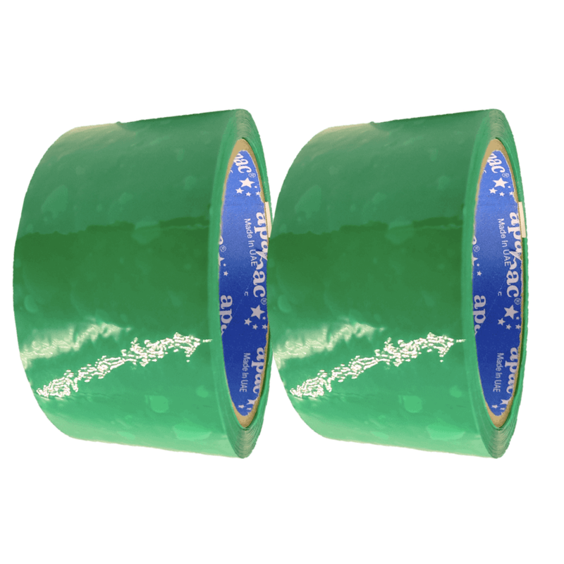 Apac Packaging Tape Green 2 inch x 100 yards| 36 rolls per carton