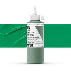 Vallejo Acrylic Studio 56: 200 Ml. Chromium Green Pale