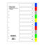 Divider (1-10) Color With Number PVC Plastic A4 - Al Masam Stationery LLC