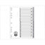 Divider(1- 20)Pvc A4 Gray - Al Masam Stationery LLC