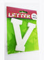 Wooden Letters White "V" - Al Masam Stationery LLC