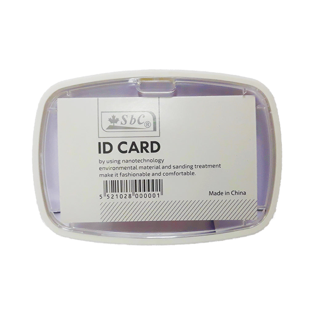 ID Card Holder white with Rubber - Al Masam Stationery LLC
