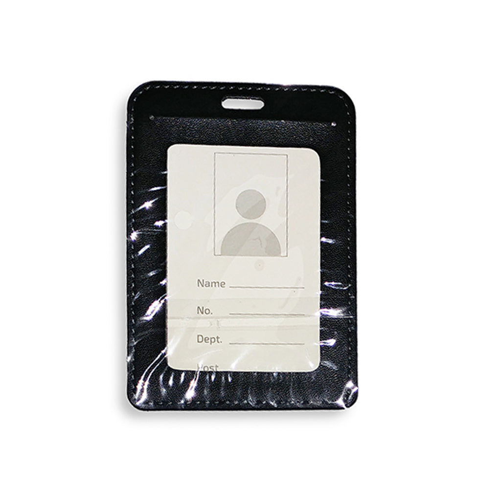 ID Card Holder (PULeather) Blk - Model 1 - Al Masam Stationery LLC