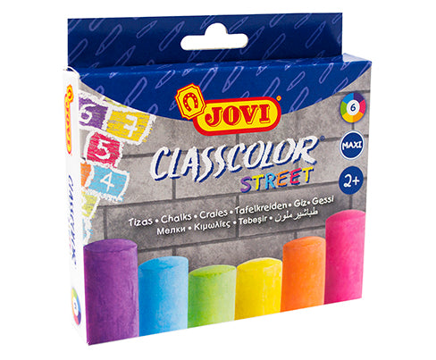 JOVI CHALKS CLASS COLOR STREET CASE 6 ASSORTED - Al Masam Stationery LLC