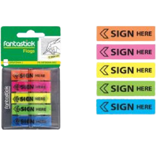 Fantastick Sign Here Flags 45x25mm Blisters - Al Masam Stationery LLC