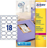 Glossy Oval Labels for Laser Printers 63.5 x 42.3 mm Oval Labels - Al Masam Stationery LLC