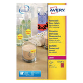 Labels Special Colours 99.1 x 38.1 mm Neon Red - Al Masam Stationery LLC