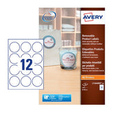 Round Product Labels60 mm, All printer types, removable - Al Masam Stationery LLC