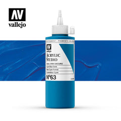 Vallejo Acrylic Studio 63: 200 Ml. Cyan Blue Dark