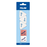 Milan Flexible synthetic Rubber Erasers 4045 + 2 Synthetic Rubber Erasers 430 - Al Masam Stationery LLC