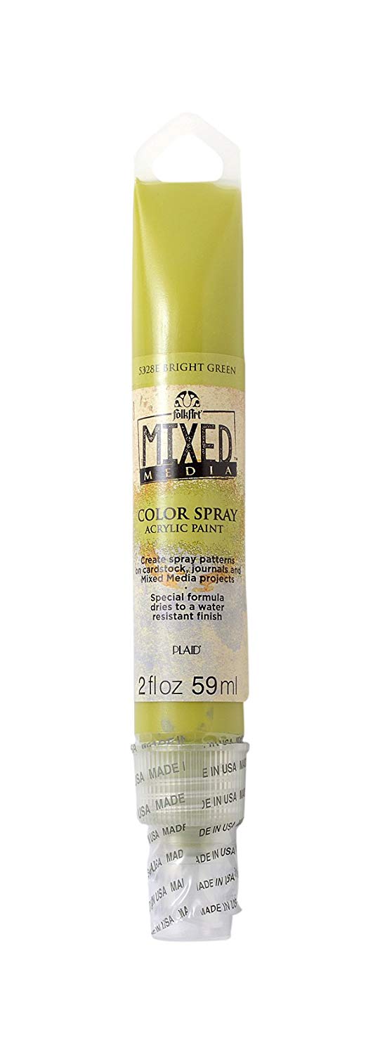 Plaid Mix Media Color Spray Arcylic Paint Bright Green - Al Masam Stationery LLC