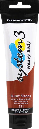 Daler Rowney Acrylic System 3 Heavy Body BURNT SIENNA - Al Masam Stationery LLC