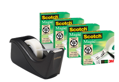 Scotch Desktop Pack Dispenser Black Magic tape 19mm x 33m . Up to 36 yd (33m)