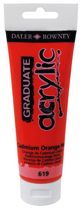 Daler Rowney Graduate Acrylic Color CADMIUM ORANGE (HUE) - Al Masam Stationery LLC