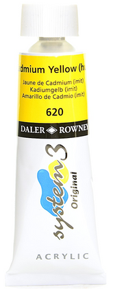 Daler Rowney Acrylic Colors System 3 CADMIUM YELLOW (HUE) - Al Masam Stationery LLC