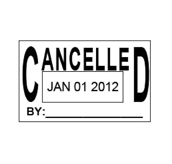 NEO Self Ink Stamp Cancelled with Date - Al Masam Stationery LLC