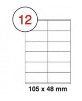 Formtec Labels 105x48mm 12 Labels Per Sheet - Al Masam Stationery LLC