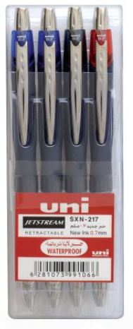 Uniball SX217 Jetstream 0.7mm - (4 Pcs) - Al Masam Stationery LLC