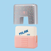 School 430 Silver soft synthetic rubber erasers with protective case - Al Masam Stationery LLC